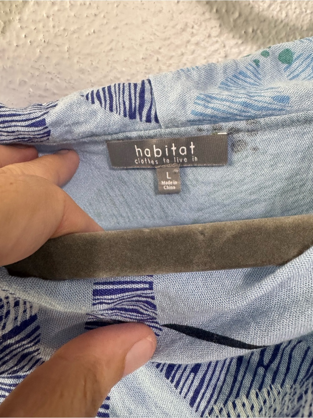 Habitat Light Blue Floral Cowl Neck Sleeveless Top tunic large - Picture 3 of 7
